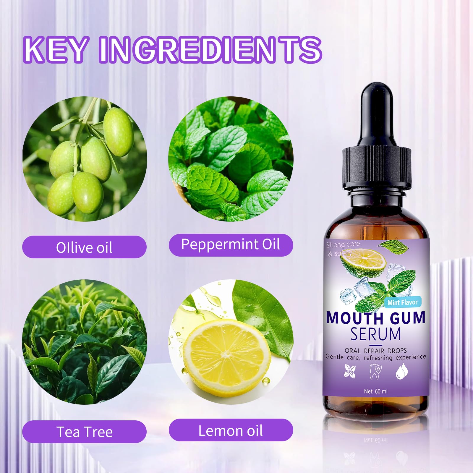 Natural plant extracts used for gum care in Gum Restore Drops