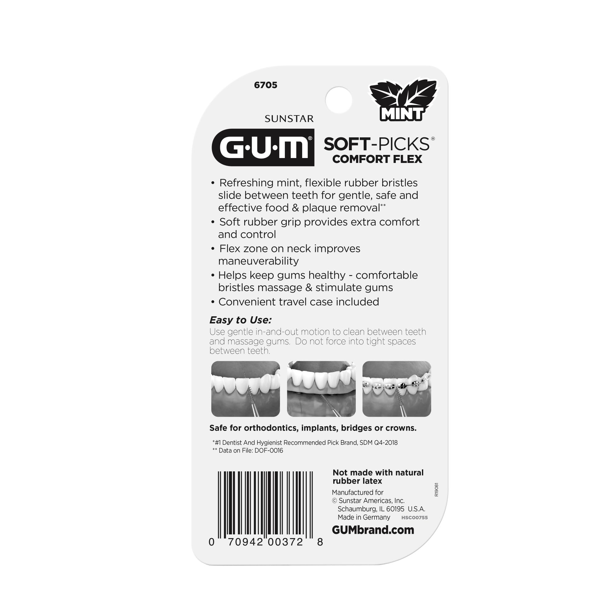 Mint-flavored interdental picks for fresh breath