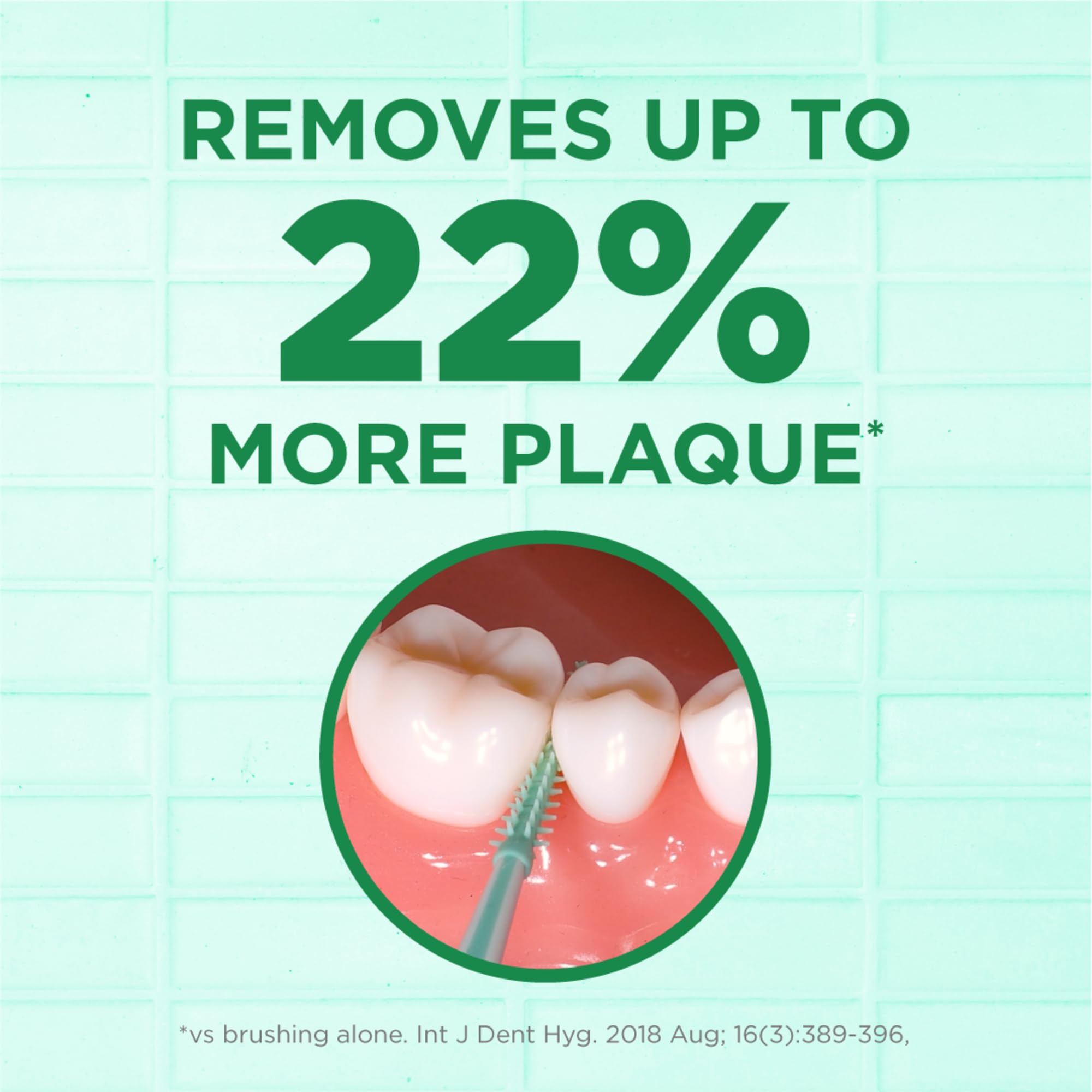 Soft bristles of GUM Comfort Flex picking between teeth