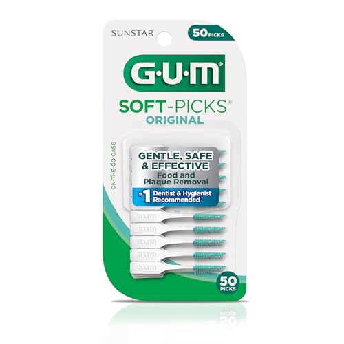Close-up of GUM Soft-Picks Original in a convenient carry case