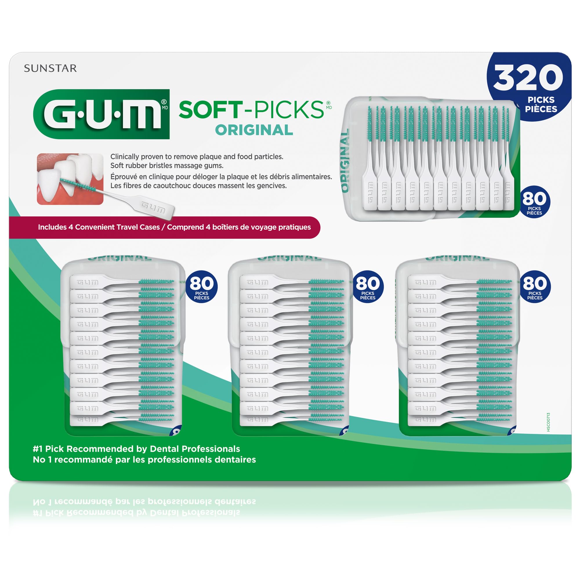 GUM Soft-Picks Original suitable for braces and bridges