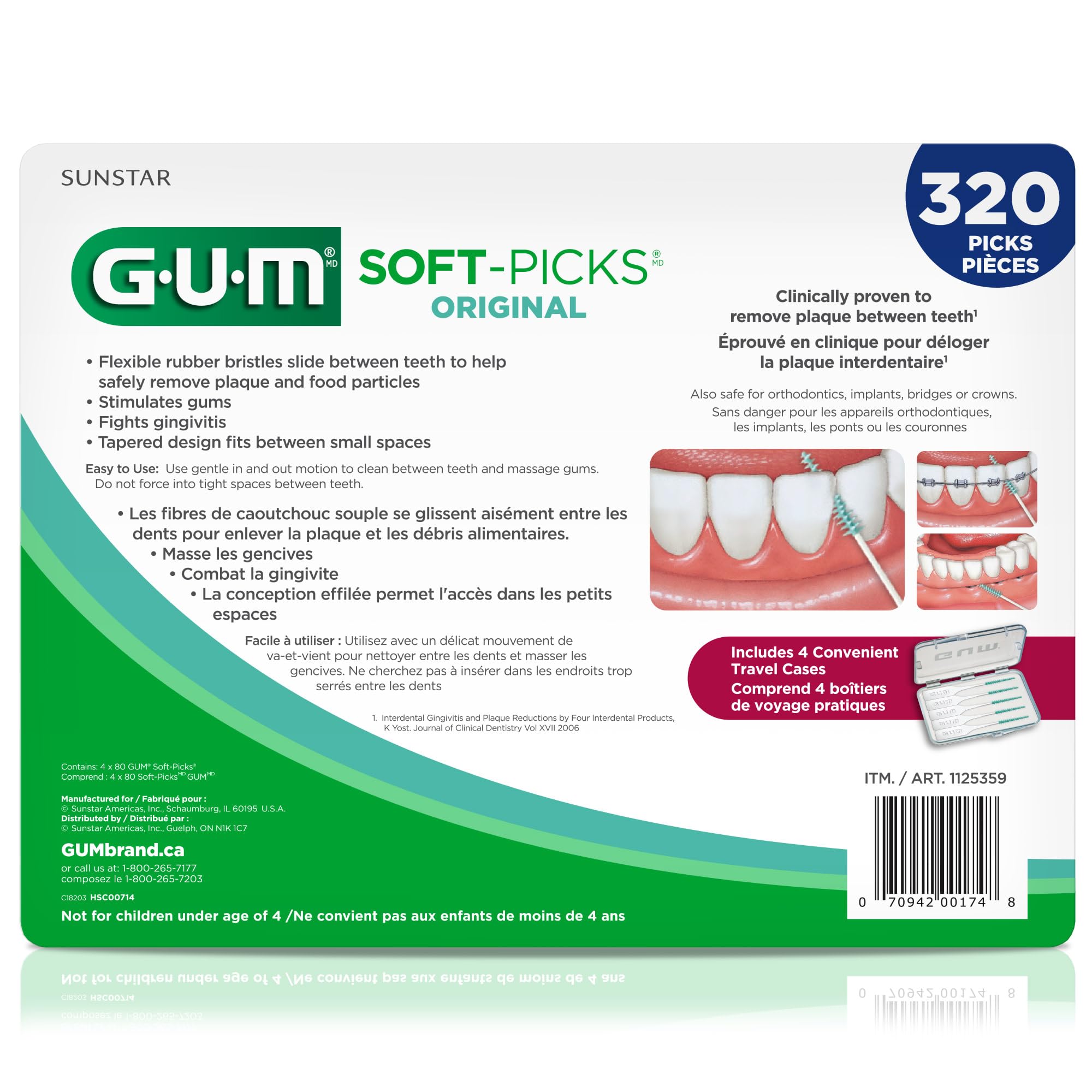 Compact 320-count packaging for on-the-go use