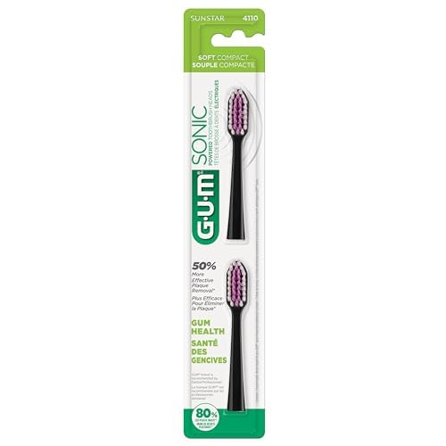 Close-up of refill heads for GUM Sonic toothbrush
