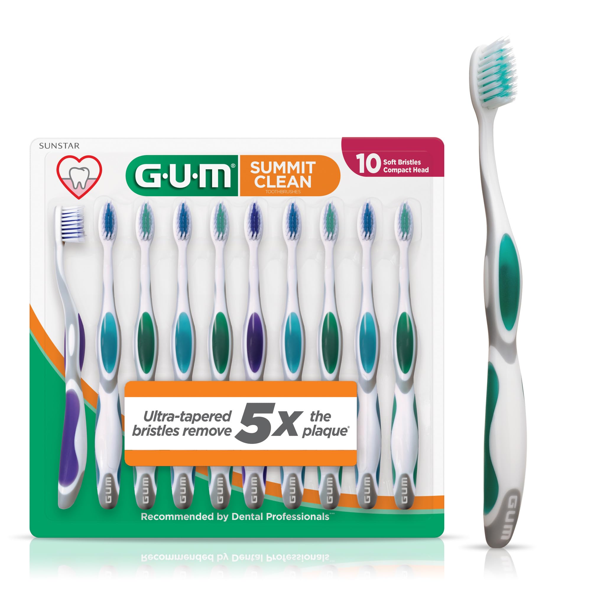 GUM Summit+ Ultra Soft Toothbrush with ergonomic handle