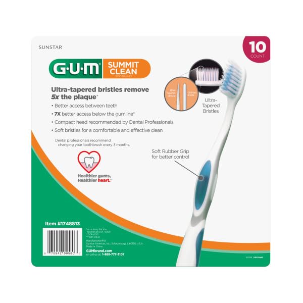 Bristles reaching between teeth for deeper clean