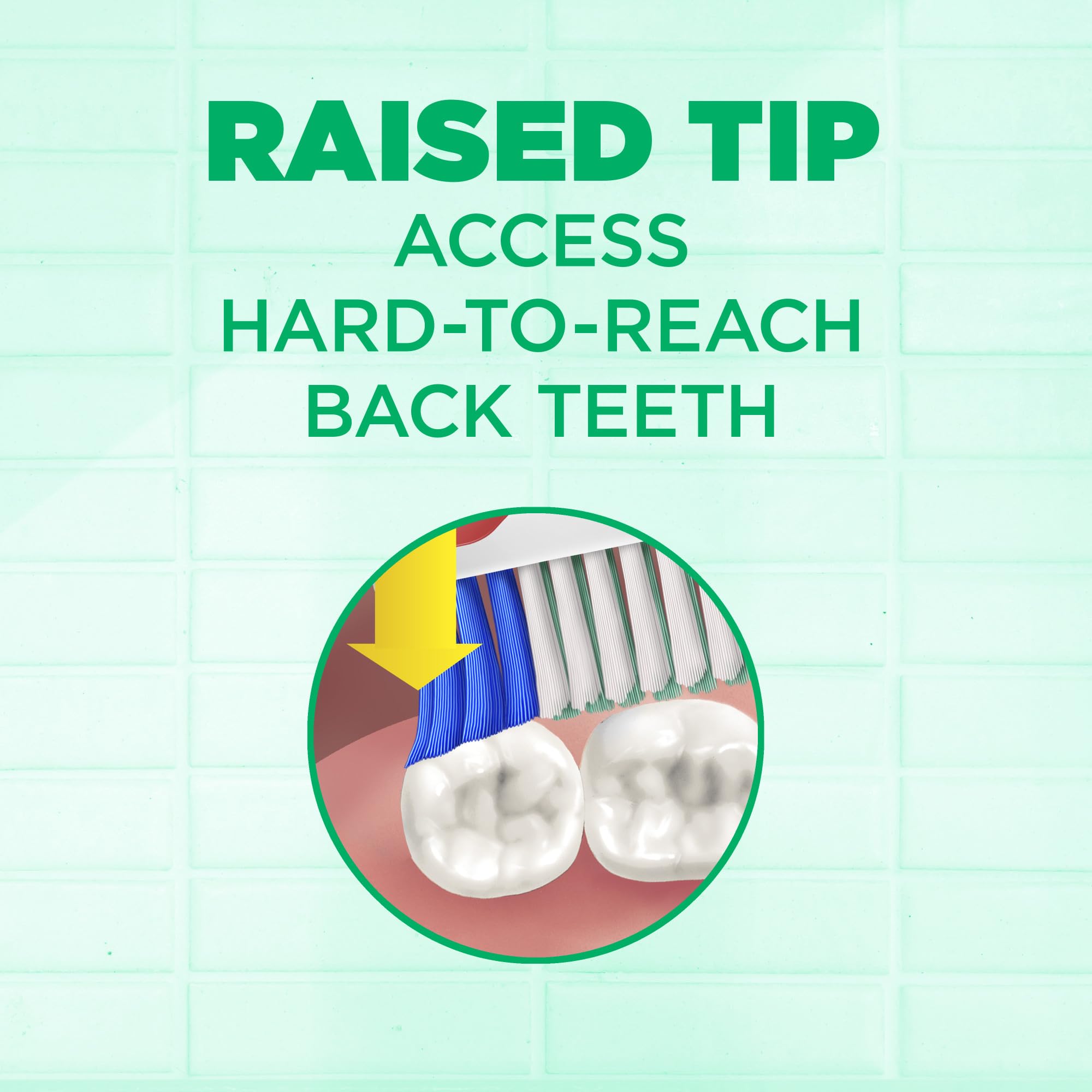 Built-in tongue cleaner on GUM Super Tip toothbrush