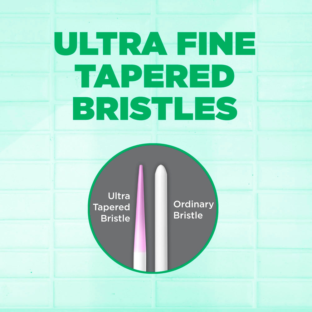 Ultra-soft tapered bristles on GUM Technique Deep Clean toothbrush