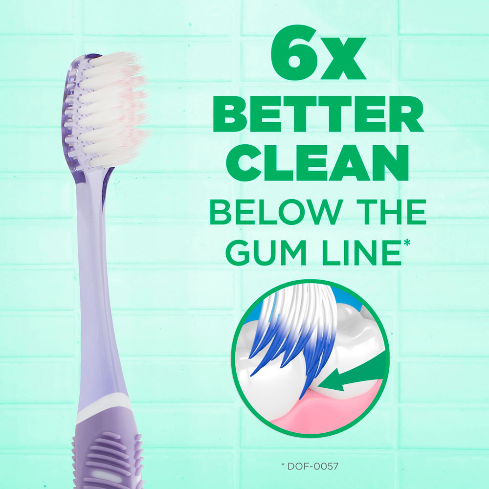 Dome Trim bristle design detail on GUM Technique toothbrush