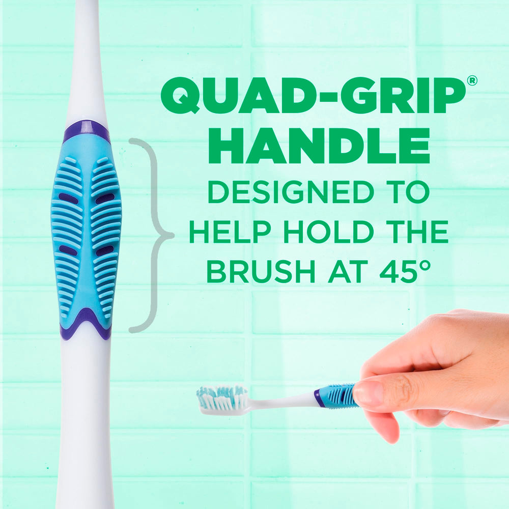 Brushing at 45-degree angle showing plaque removal areas