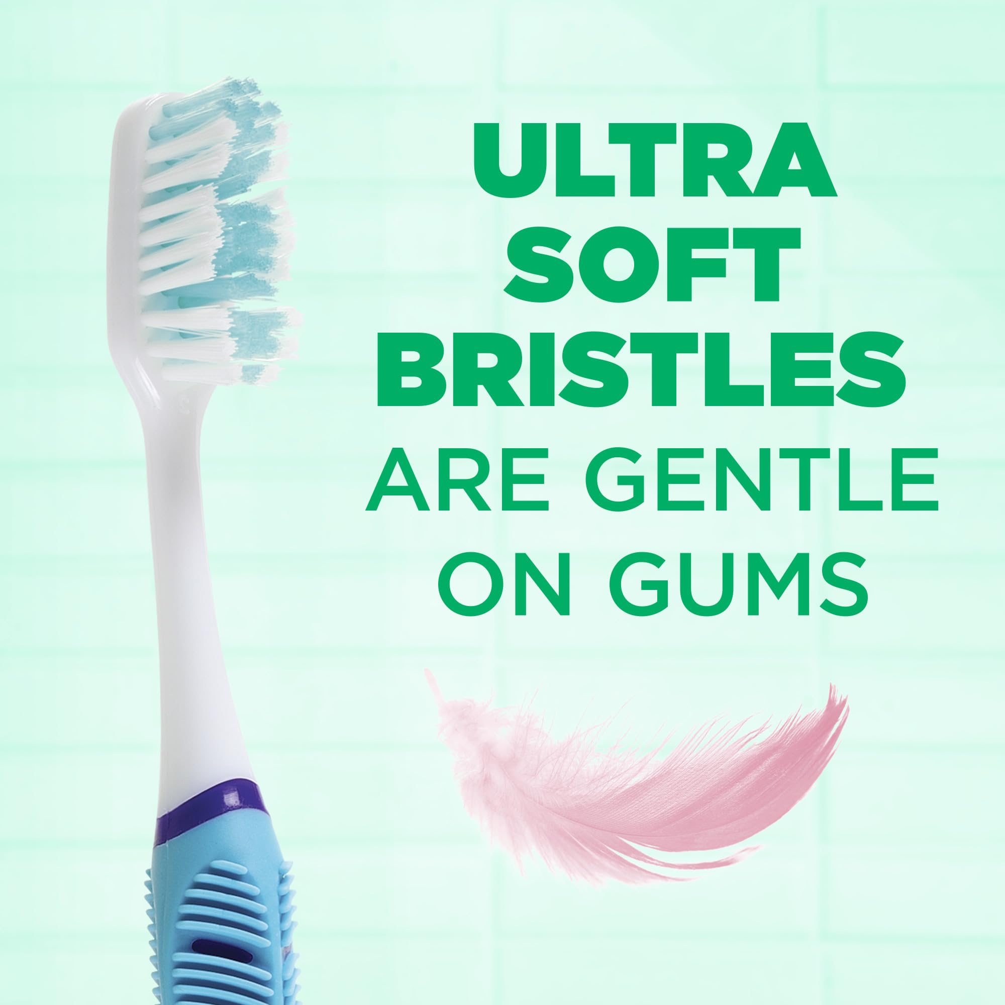 Toothbrush cleaning plaque and biofilm at the gum line