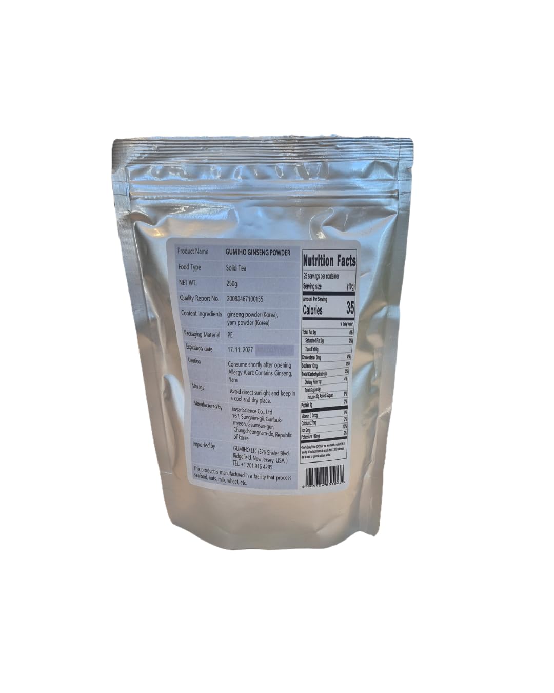 Gumiho Ginseng Powder 250g tub