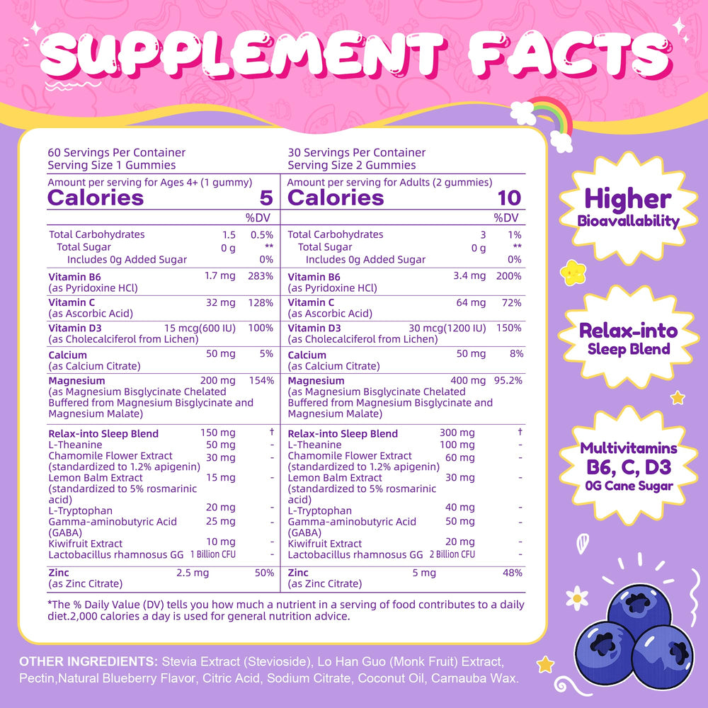 Gummies with L-Theanine Chamomile for sleep support
