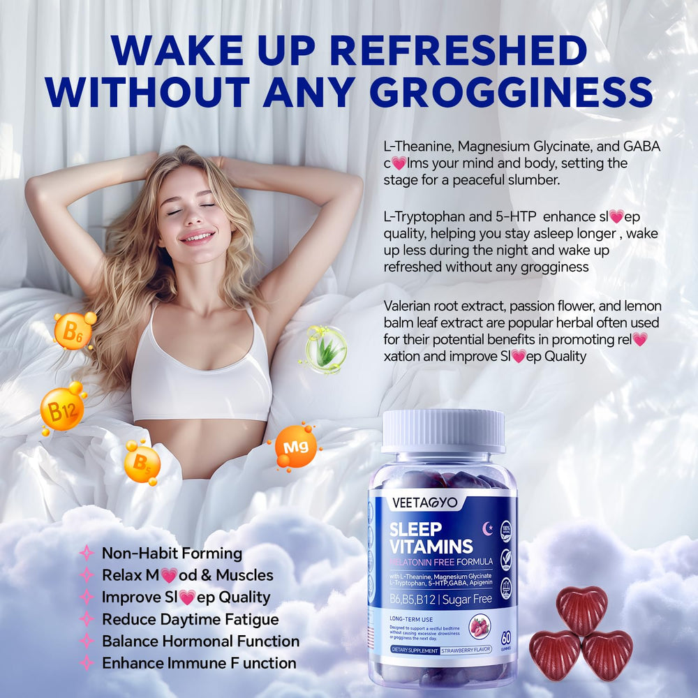 Active ingredients: 5-HTP, L-Theanine, GABA, Magnesium Glycinate