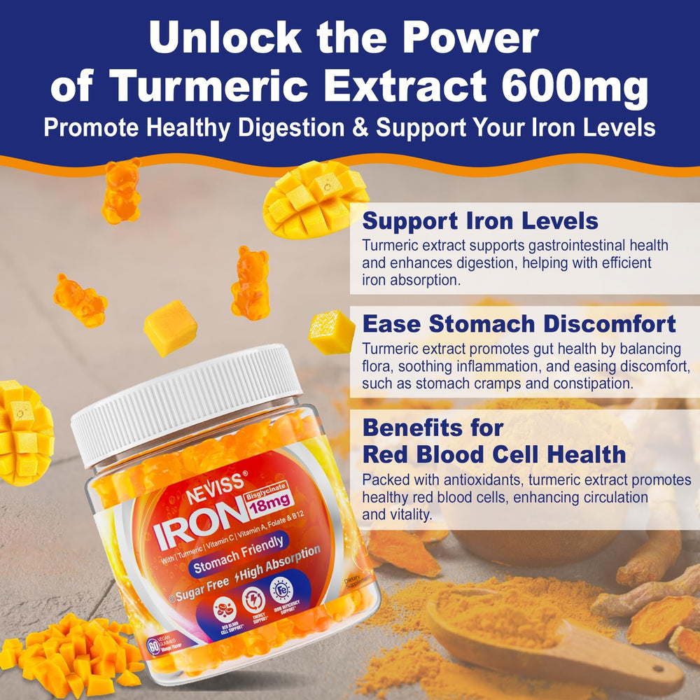 Close-up of gummy iron bisglycinate 18mg