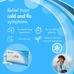 GUNA Flu single-dose tubes—easy to take at home or on the go for quick comfort.