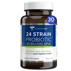 Gundry MD 24 Strain Probiotic bottle front with label