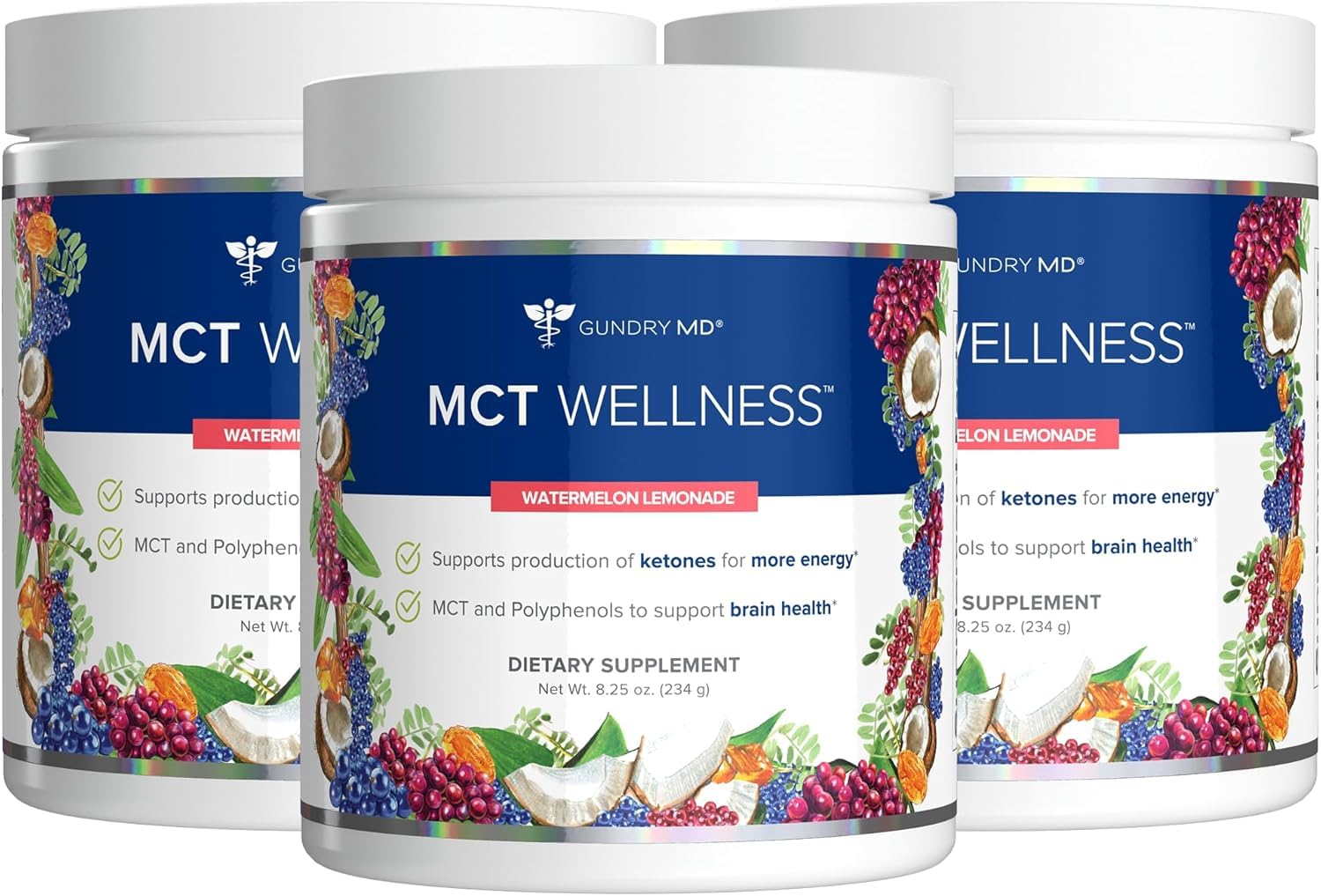 Gundry MD MCT Wellness Powder Canister in Watermelon Lemonade flavor