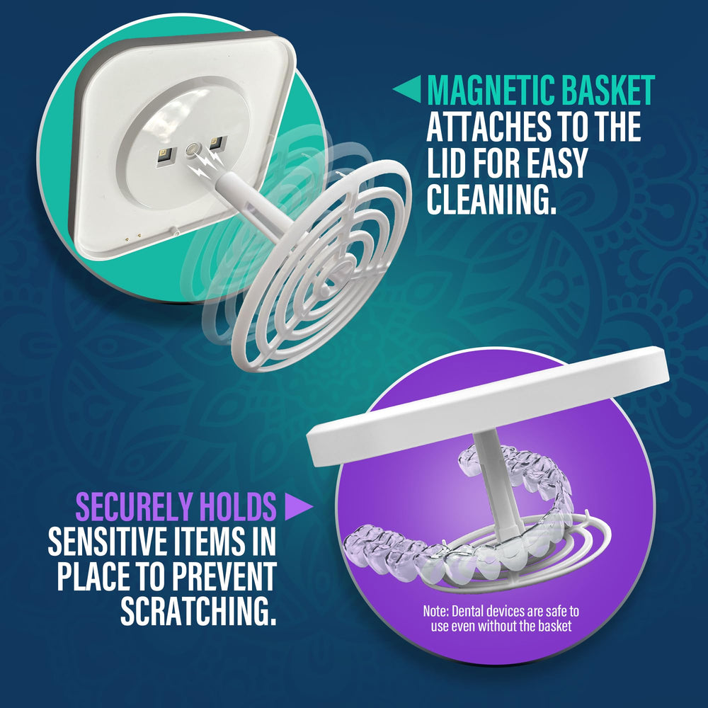 Clear liquid and cleaning tablets visible in the pod