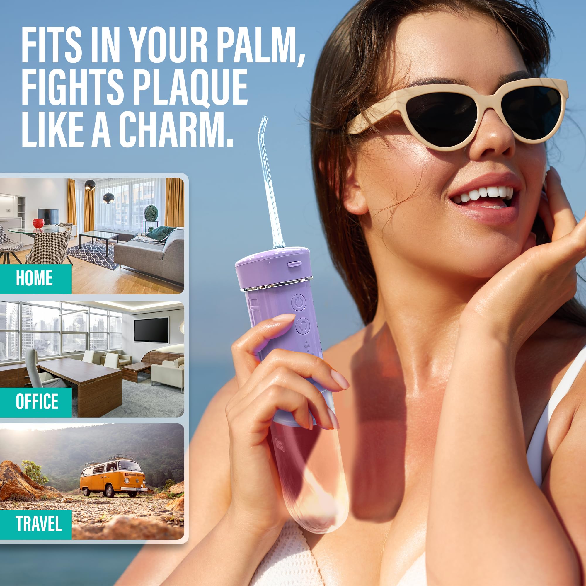 Two replaceable tips included with GuruNanda flosser