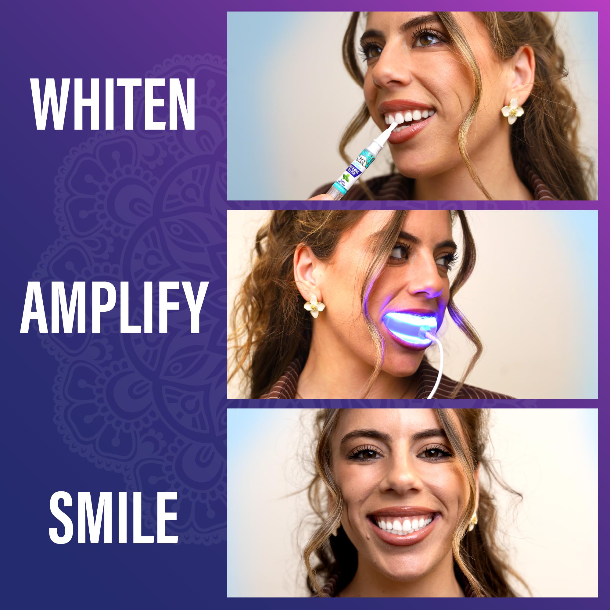 Before and after whitening comparison