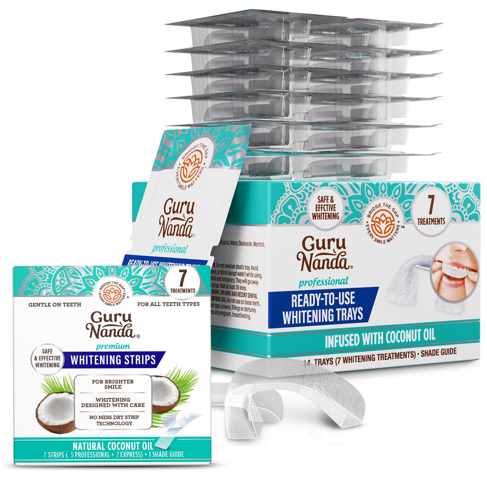 Ready-to-use whitening trays from GuruNanda Double Bright Smile Kit