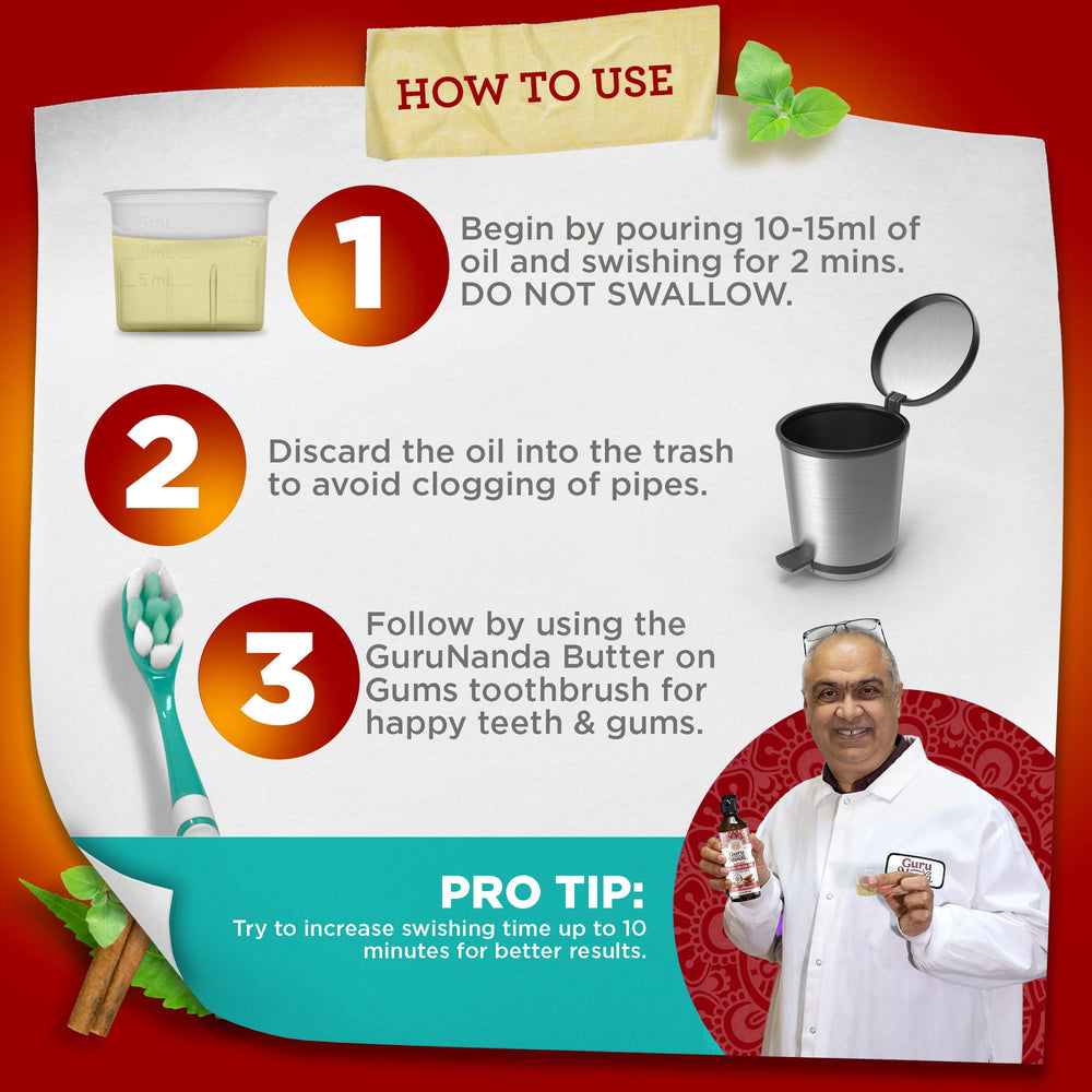 Holistic oral care routine concept with mouthwash