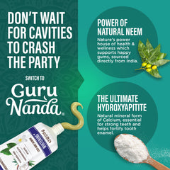 Natural ingredients on packaging including neem and Celtic Sea Salt