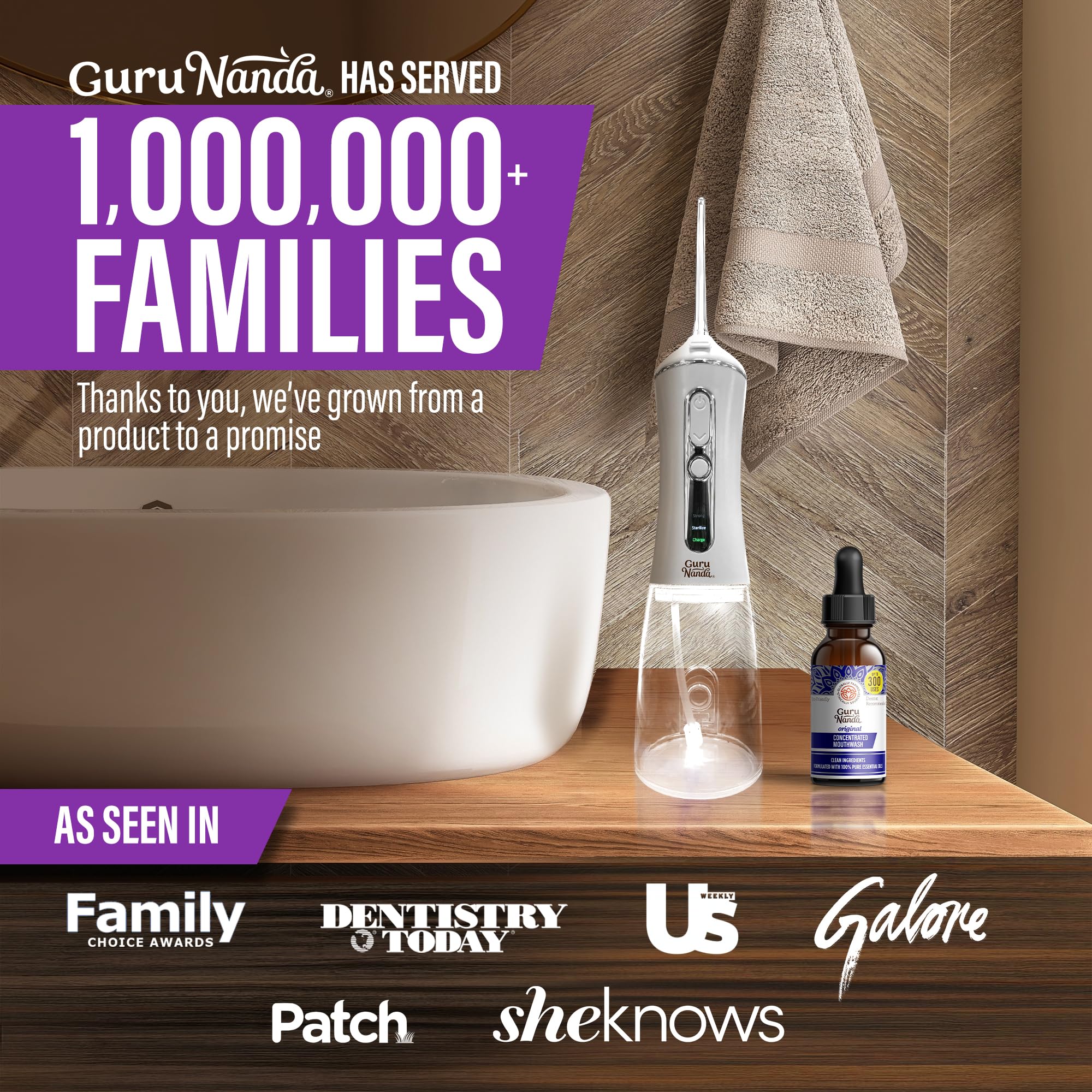 Natural ingredients including tea tree and peppermint