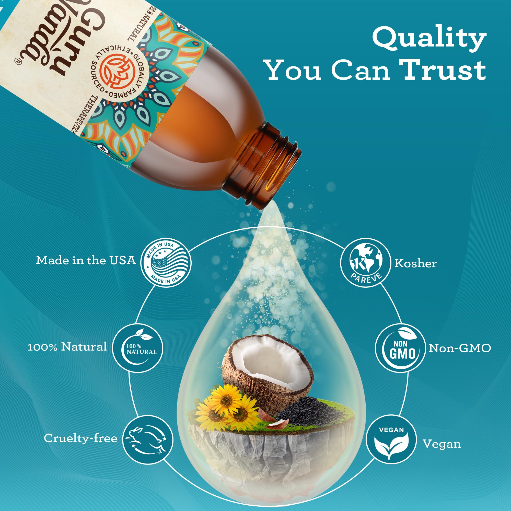 Box opened to reveal bottles and tongue scraper