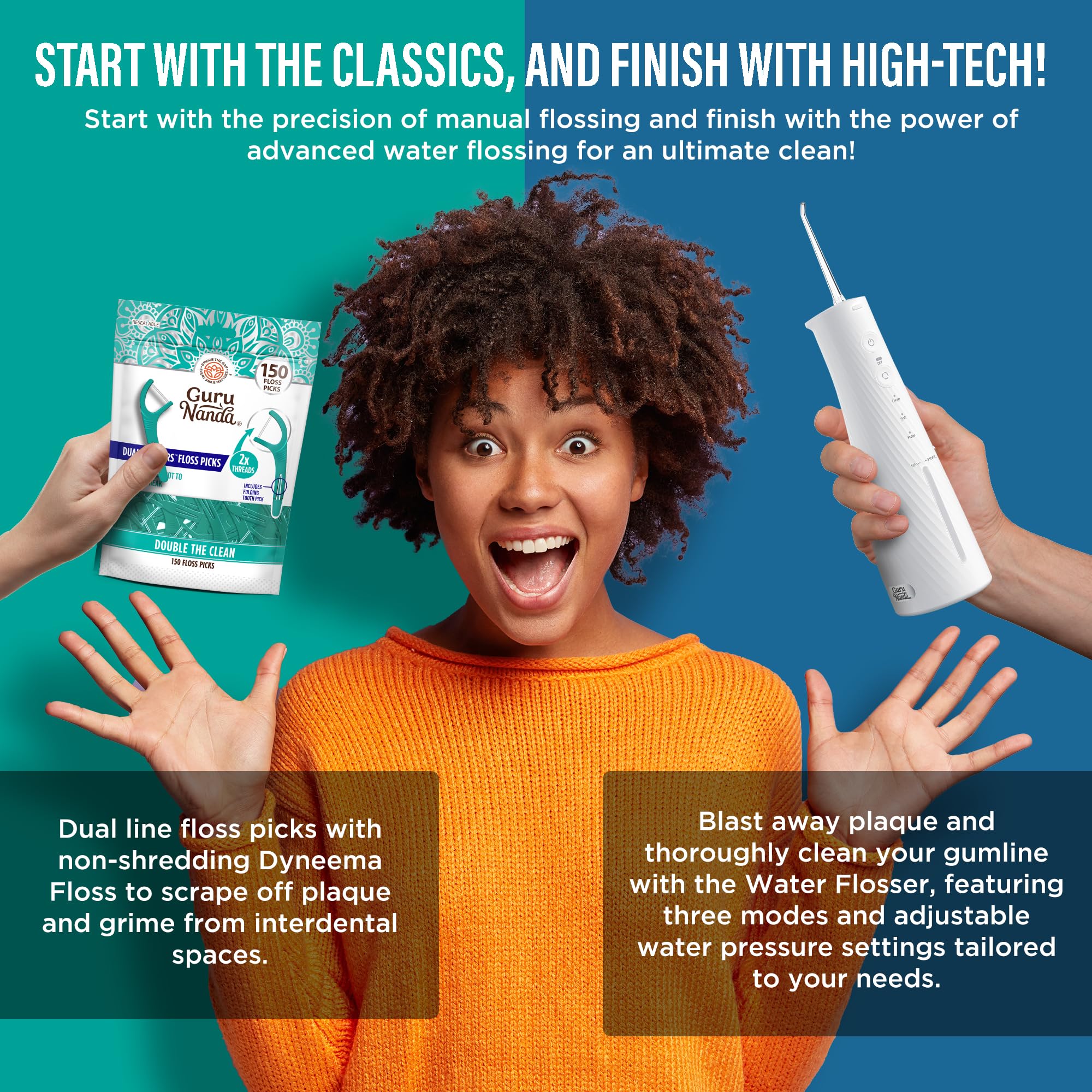 Two-pack spoon and U-shaped tongue scraper set