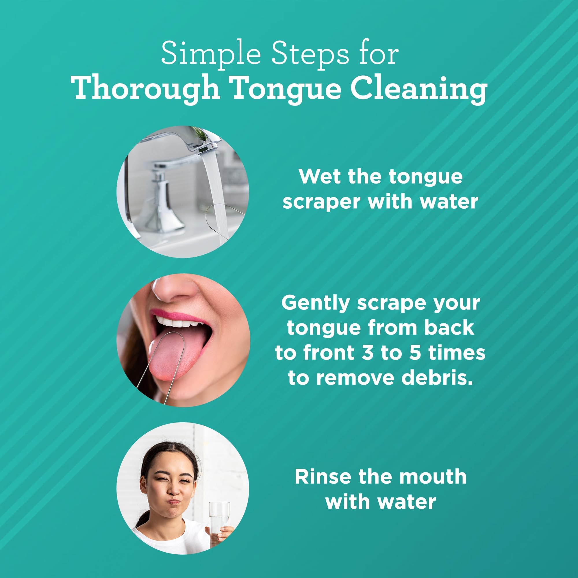 Tip highlighting anti-bad breath benefits of tongue scraping