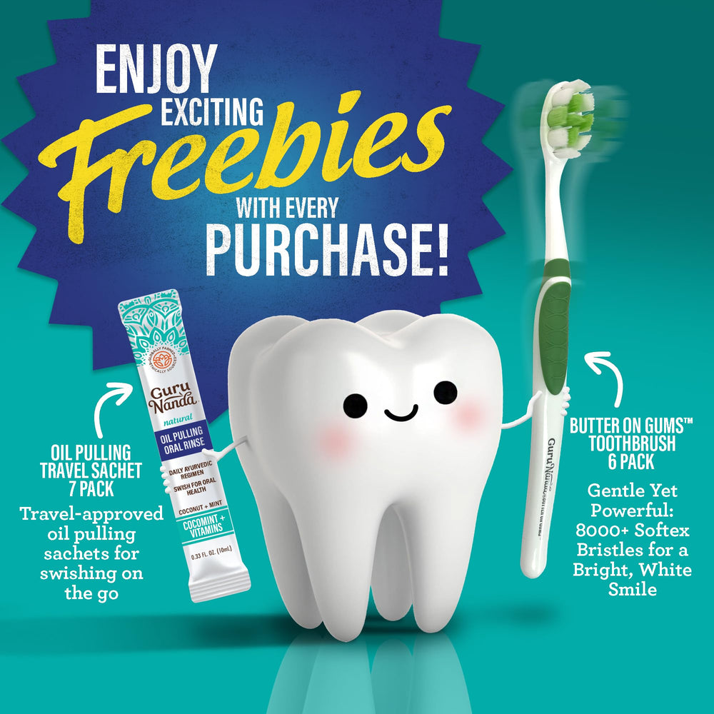 Oil pulling sachets for travel