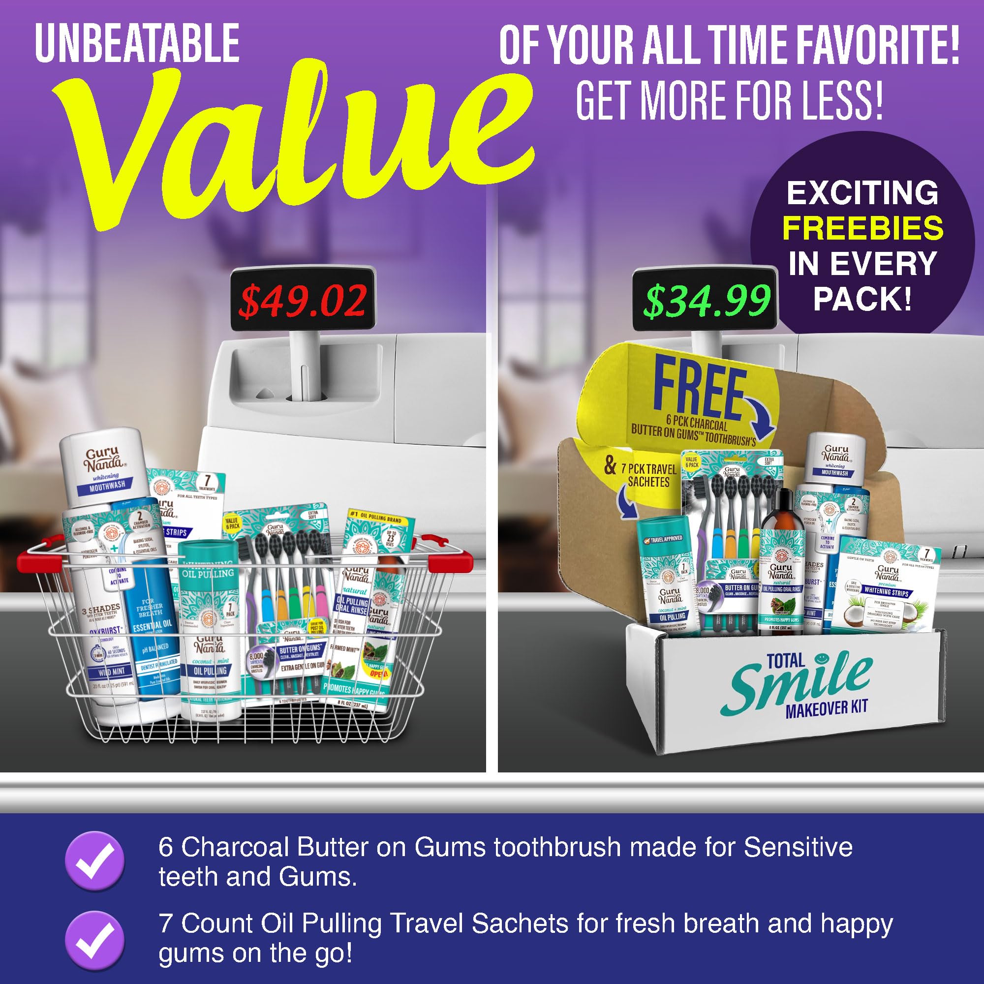 Whitening results preview for a brighter smile