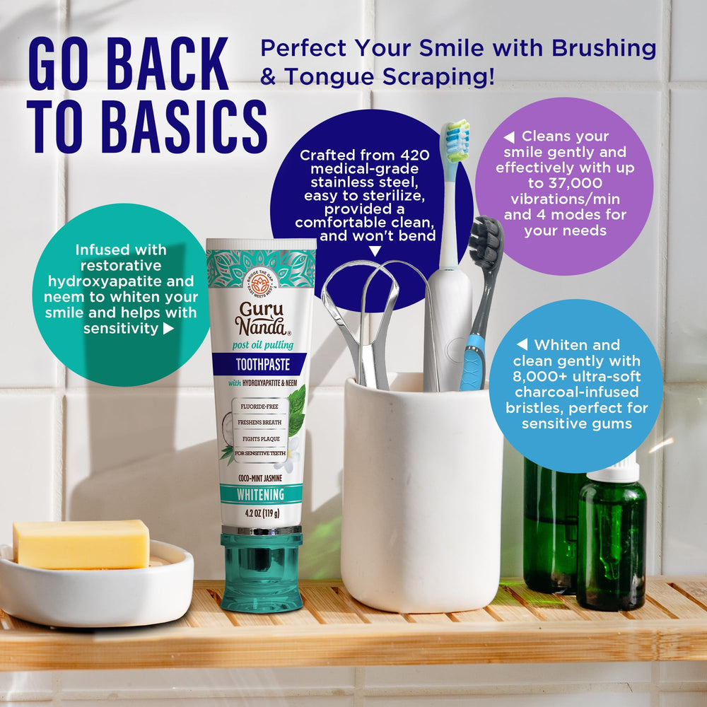 Ultra-soft charcoal bristle toothbrush designed for sensitive teeth