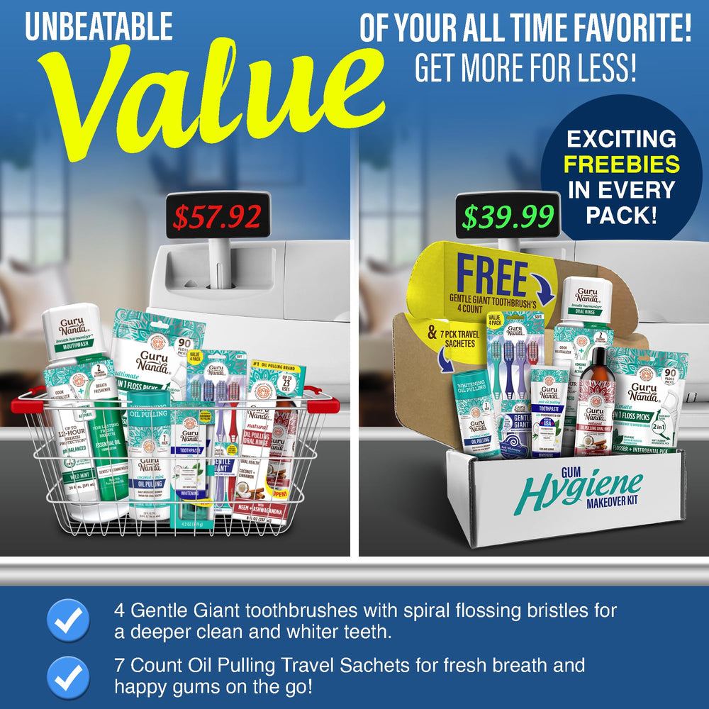 GuruNanda whitening toothbrushes with spiral bristles