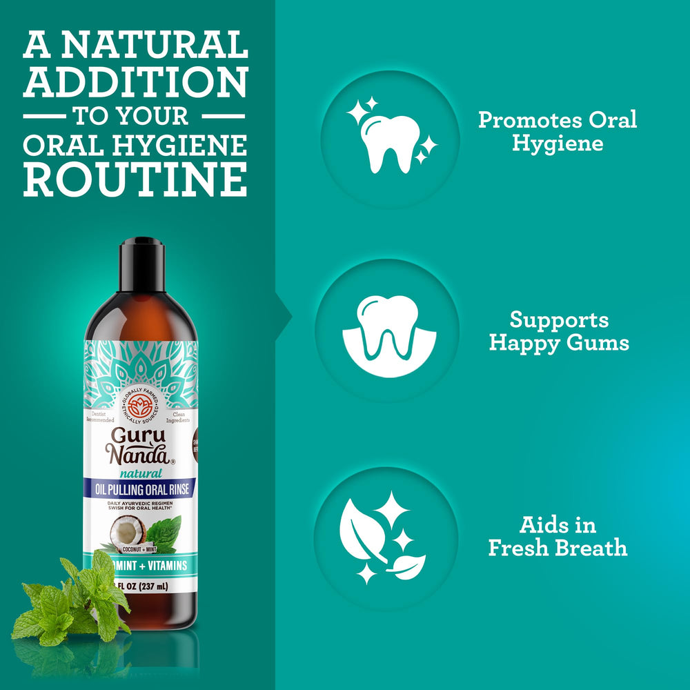 8oz CocoMint oil pulling bottle