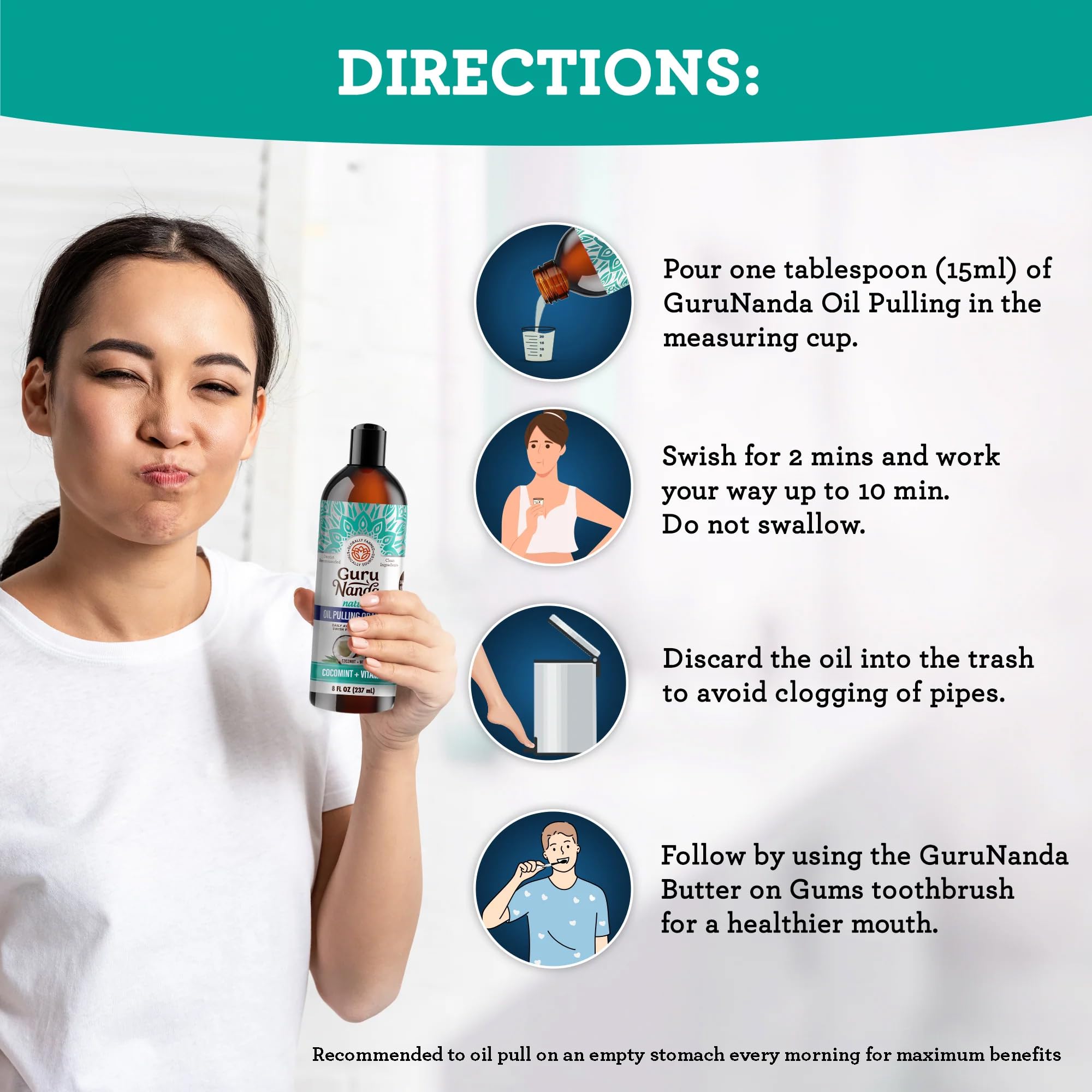 Label showing MCT coconut oil and essential oils