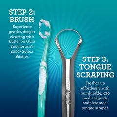 Tongue scraper from GuruNanda 7-Step Regimen