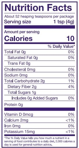 Chicory root fiber ingredient in GUT BAR Powder