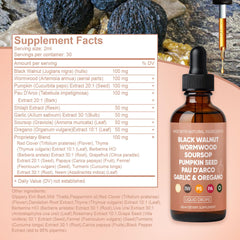 Close up of herbal gut health liquid with dropper