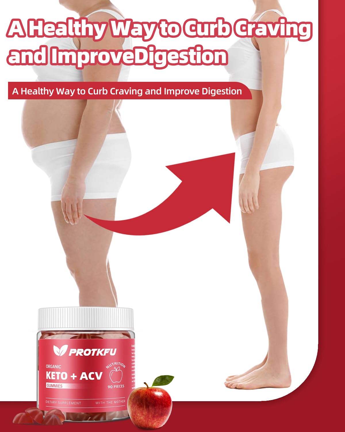 Gummies illustrating gut health and detox benefits