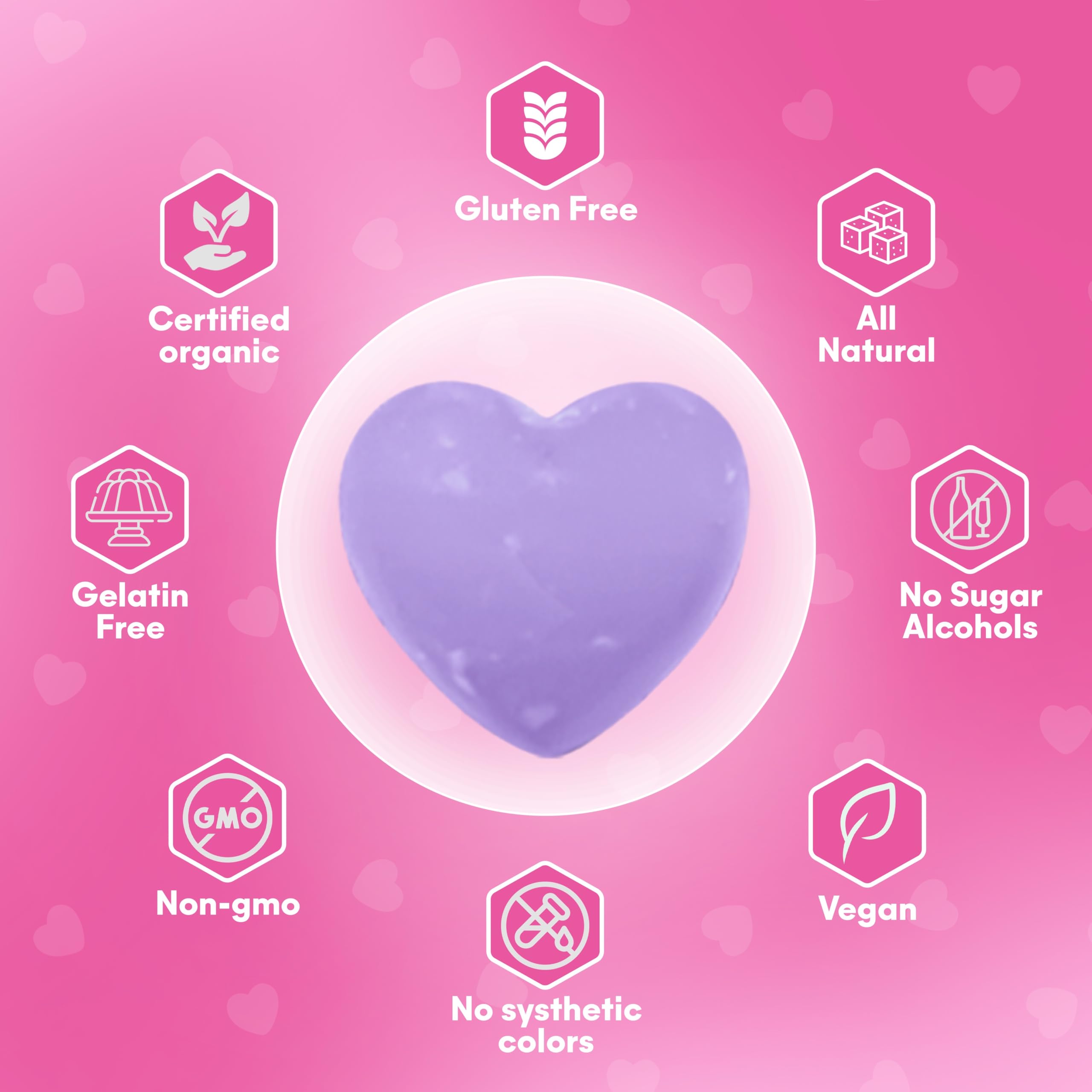 Vegan and Kosher certification logos on packaging