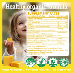 Illustration of gut health and immune support from colostrum chews