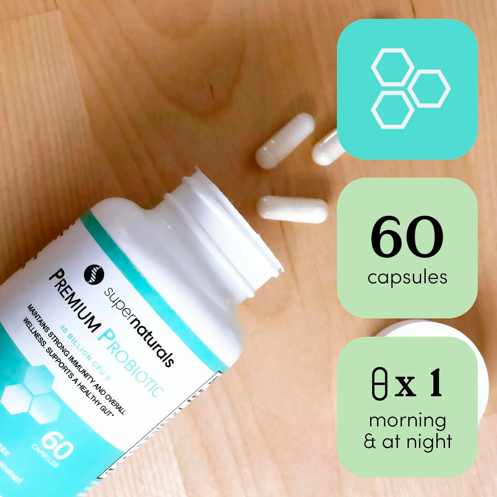 Probiotic capsule illustrating gut health support