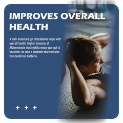 Gut health probiotic featuring Akkermansia muciniphila in capsule form