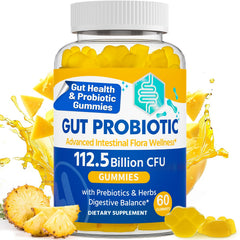 Bottle of Gut Health Probiotic Gummies containing 60 count