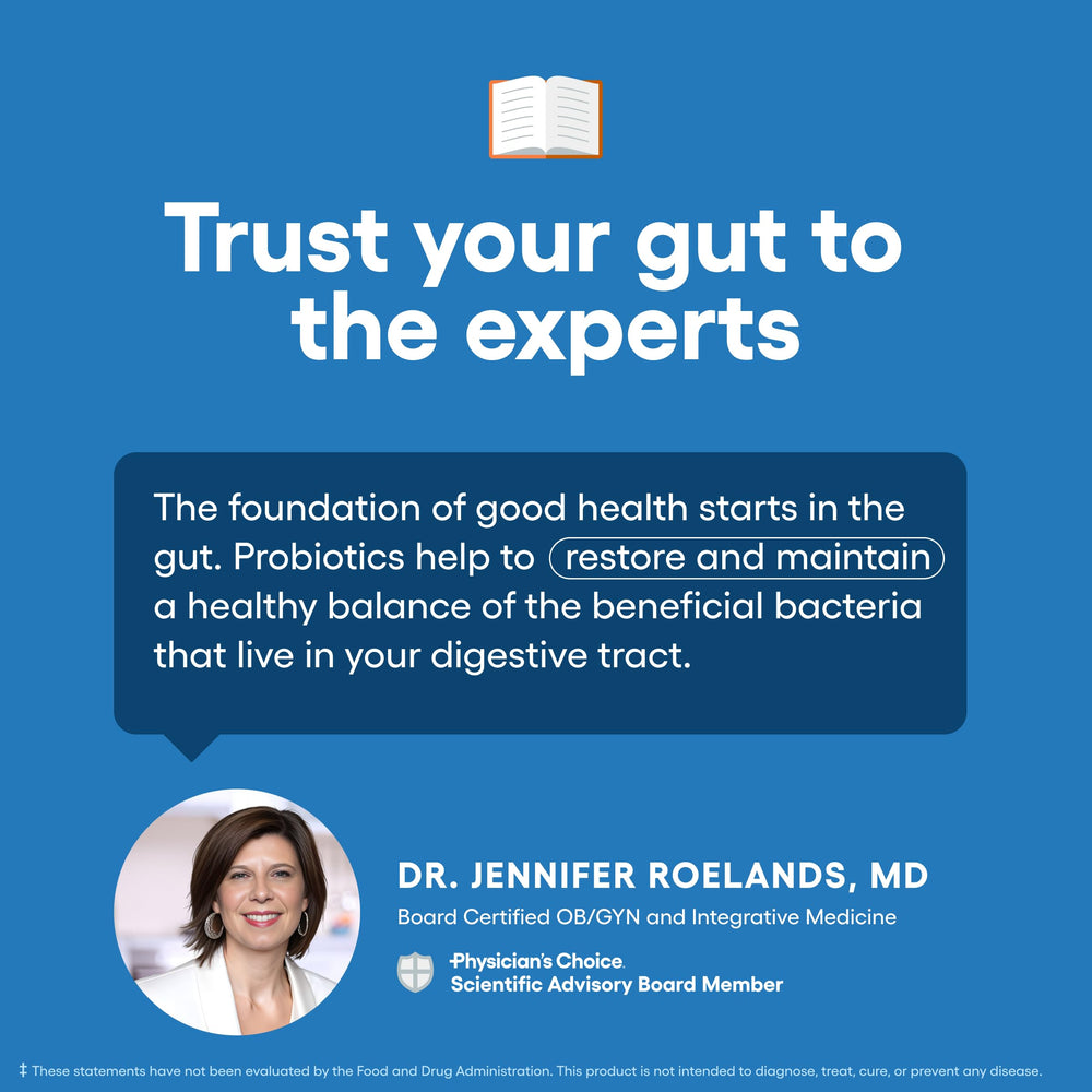 Gut health concept showing support for women and men