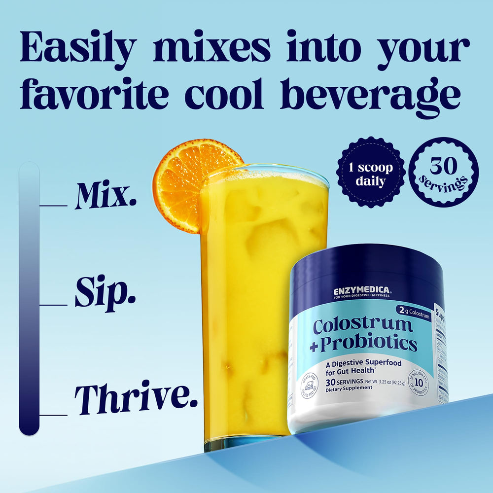 Gut and immune support powder supplement