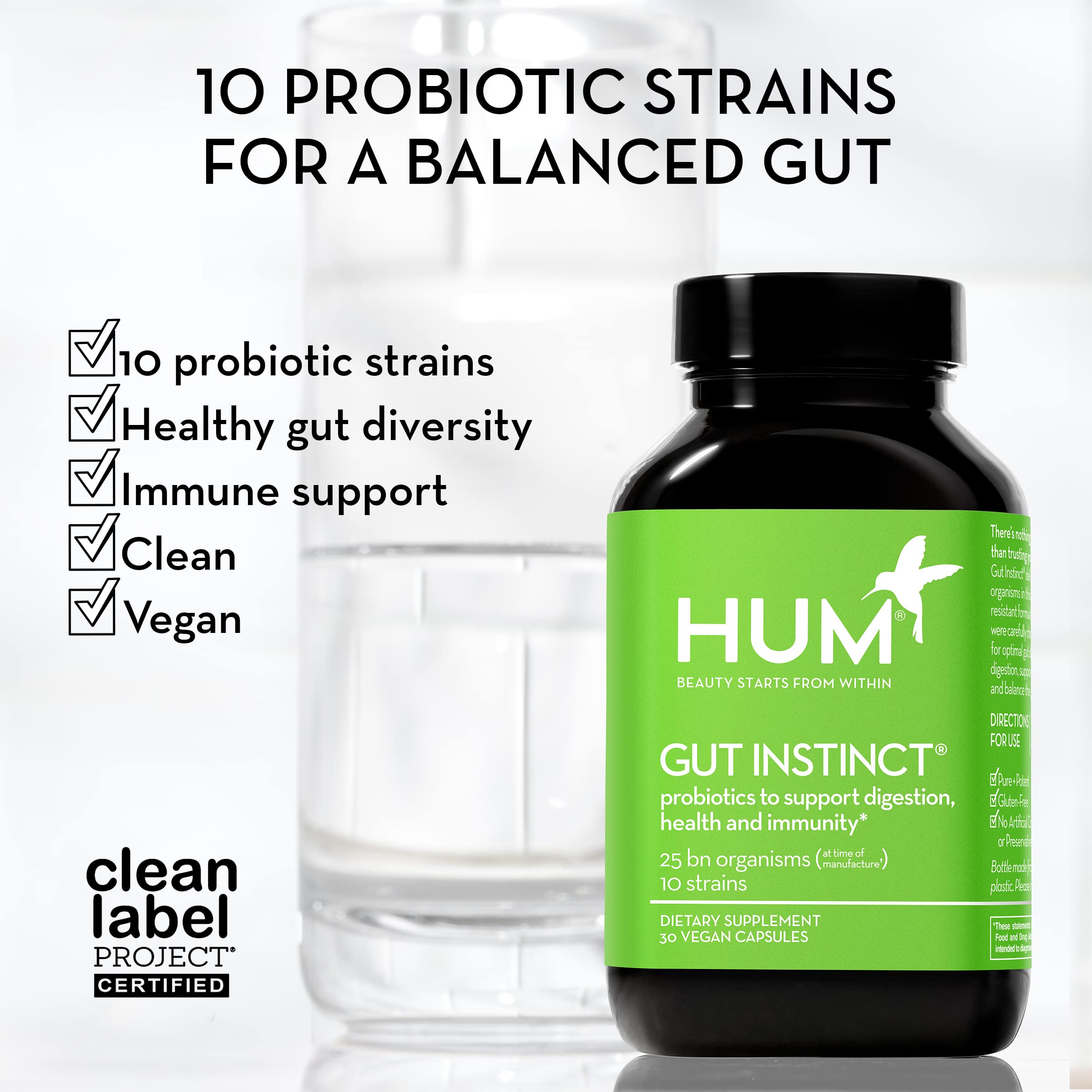 Illustration featuring 10 probiotic strains (Lactobacillus and Bifidobacterium)