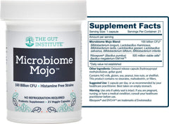 Close-up of 2-in-1 probiotic capsule